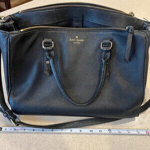 Kate Spade Large Black Leather Handbag Shoulder Bag